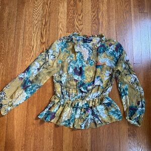 Hemant and Nandita for Anthropologie yellow top